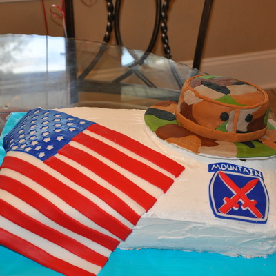Patriotic Army Cake