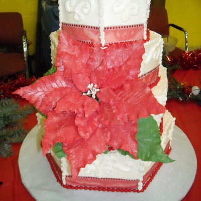 Poinsettia Cake