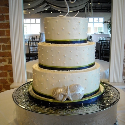 Sea Scape Wedding Cake