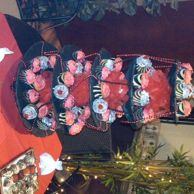 Red, Black & White Cupcake Tower