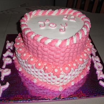 Basket Weave Birthday Cake