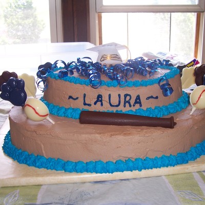 Whipped Cream Graduation Cake, June 2007