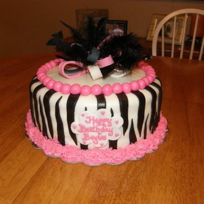 Zebra Birthday Cake