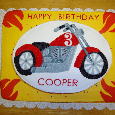 Motorcycle Birthday Cake