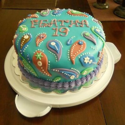 Paisley Birthday Cake