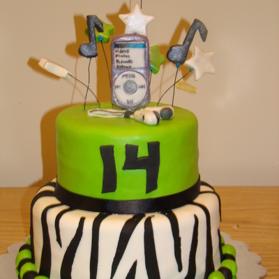 Zebra W/ Lime Green