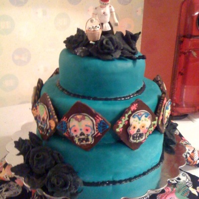 Dia De Los Muertos Cake