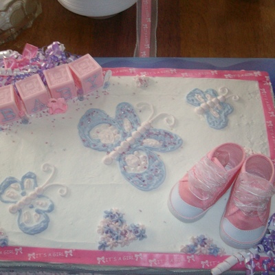 Butterflies Baby Shower Cake