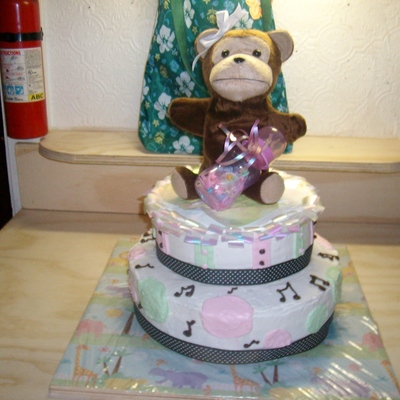 Monkey Baby Shower Cake