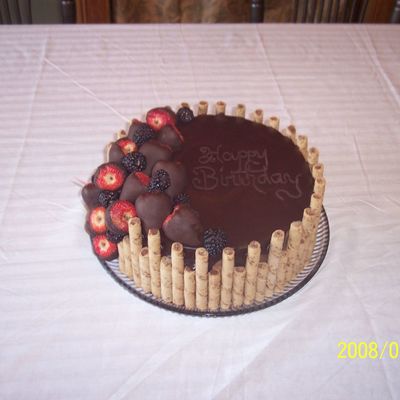 Birthday Cake With Fresh Fruit