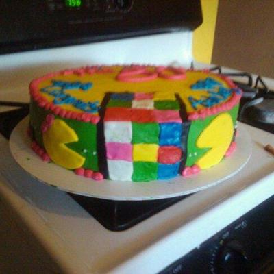 80's Themed Grad Cake