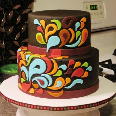 Fall Birthday Cake For An Art Teacher