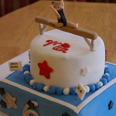 Gymnastics Birthday Cake