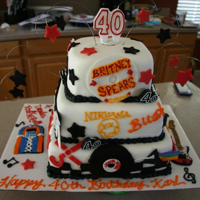 Decades Cake For My Husbands 40Th Birthday!