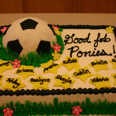 Girls Soccer Cake