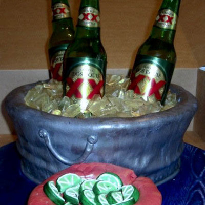 Ice Bucket And Bowl Of Limes