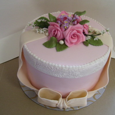 Pastle Pink Wedding Cake