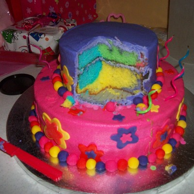 Bright Colors Birthday Cake