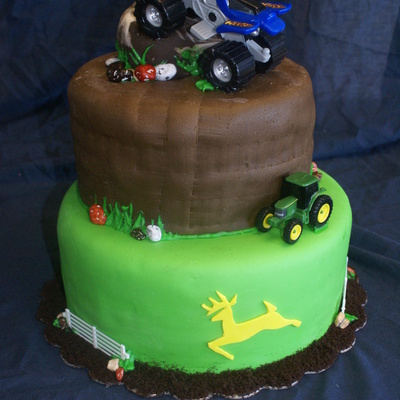 John Deere & Four Wheeler Cake