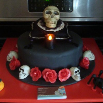 Halloween Skull Cake