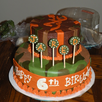 6-Year-Old's Hunting Birthday Cake