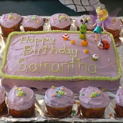 Tinkerbell Cake And Cupcakes