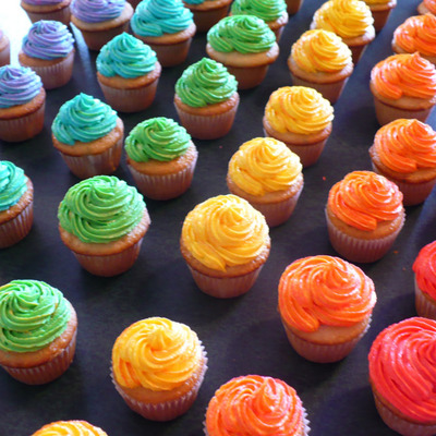 Rainbow Cupcakes