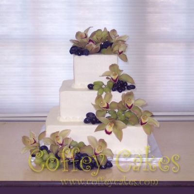 3 Tier Square Wedding Cake