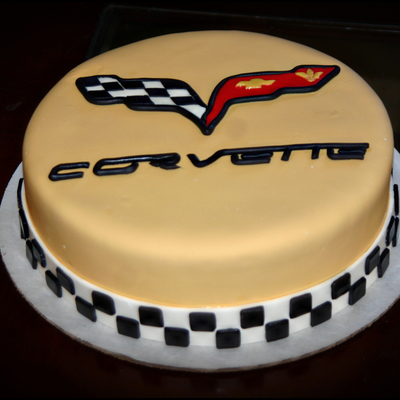 Corvette Logo Cake