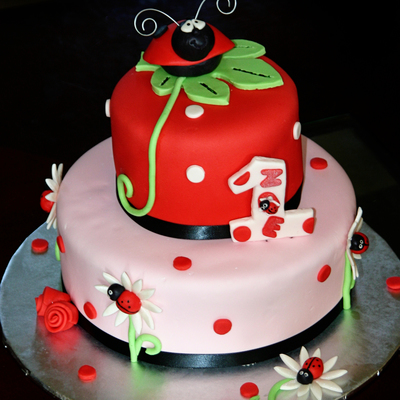 Ladybug Birthday Cake
