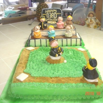 Baseball Themed Birthday Cake