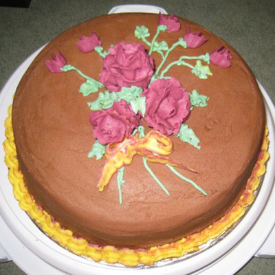 Last Cake From Wilton Class - Roses!