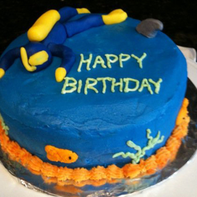 Scuba Diver Birthday Cake