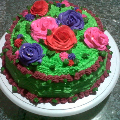 Colorfull Flowers Cake