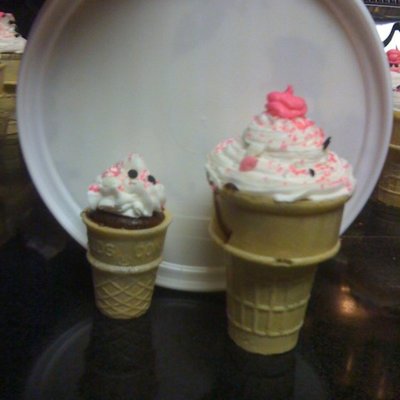 Valentines Day Icecream Cone Cupcakes