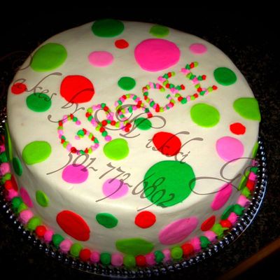 Round Polka Dot Cake