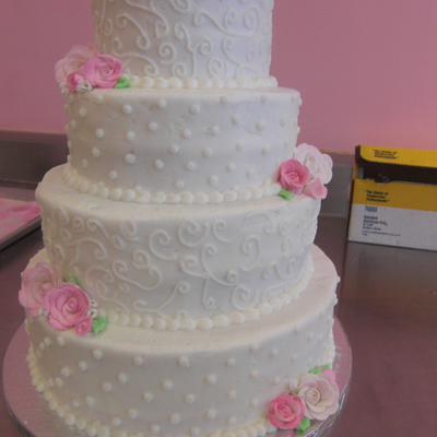 Pink Wedding Cake
