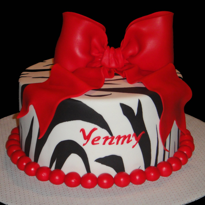 Red Bow Cake