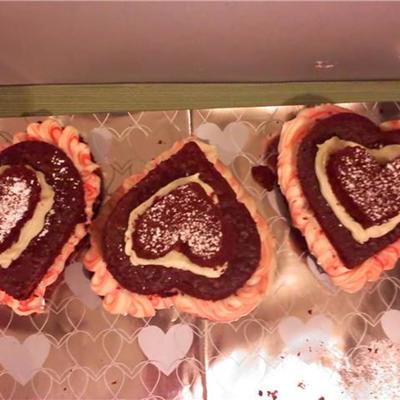 3 Layer Mini Heart Cakes