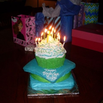 Giant Cupcake Layered Cake