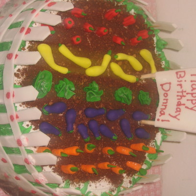 Vegetable Garden Birthday Cake