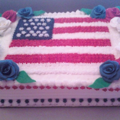 Red White And Blue Citizenship Cake