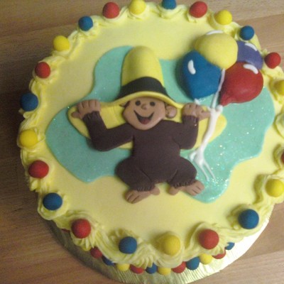 Curious George Theme Cake