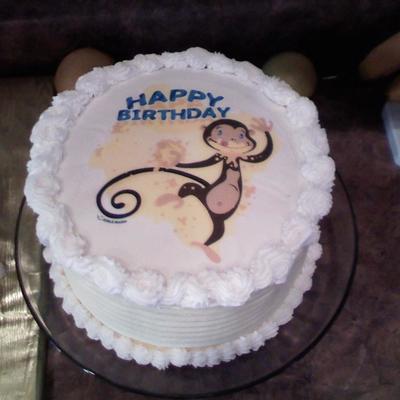 Curious George Theme Cake