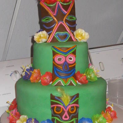 Tiki Luau Cake