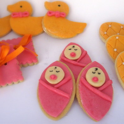 Pink/orange Baby Cookies