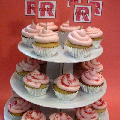 Pink Swirl Cupcakes For A Baby Shower