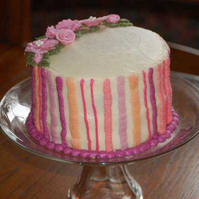 Pink Stripe Cake
