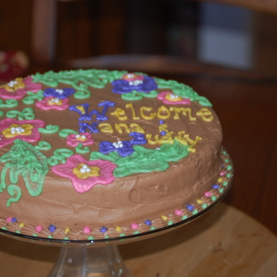 Brush Embroidery Cake