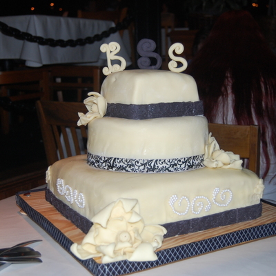 White Chocolate Wedding Cake